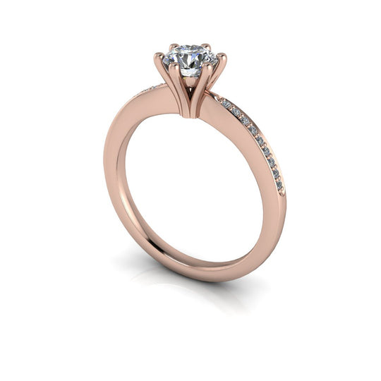 Zásnubní zlatý prsten s diamantem 