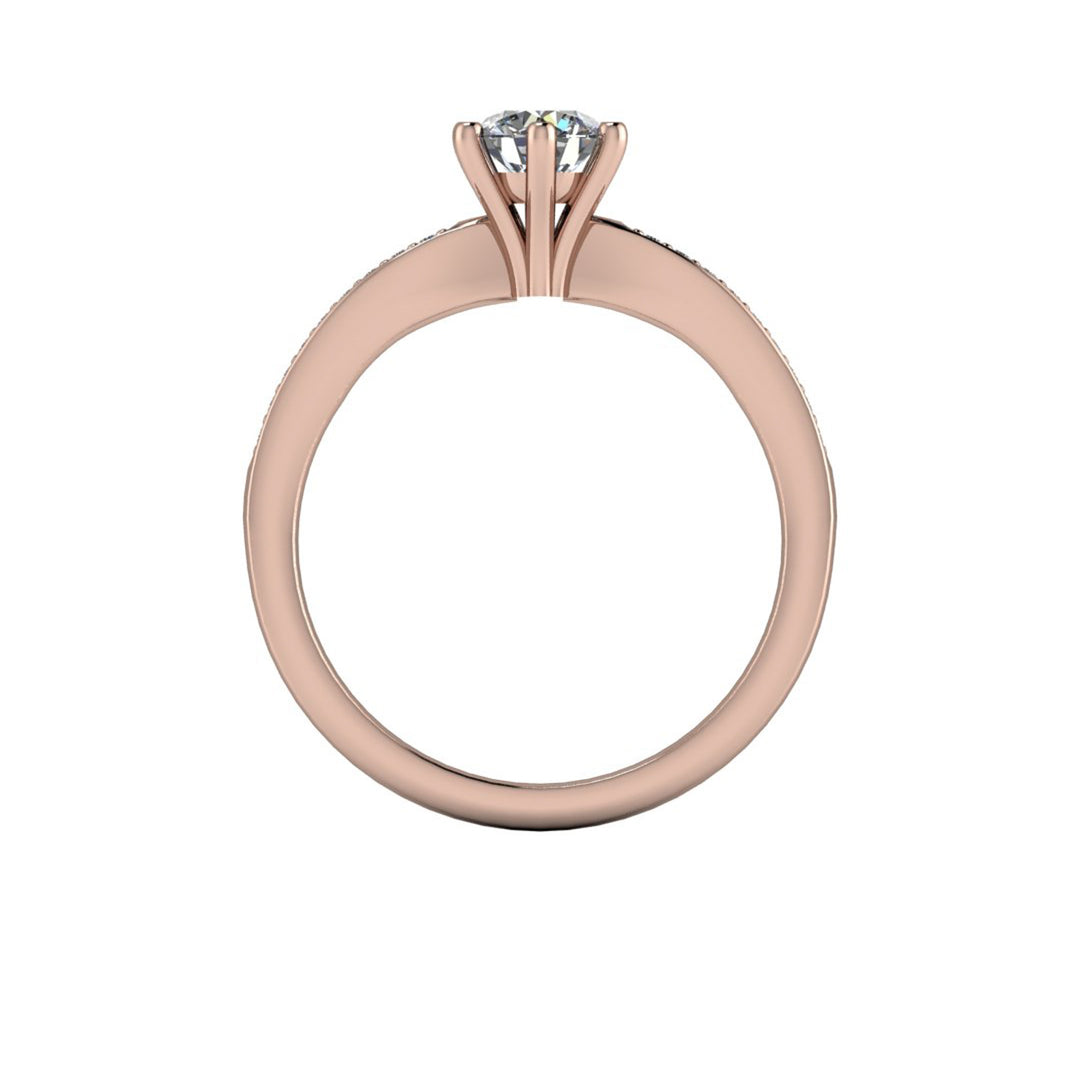 Zásnubní zlatý prsten s diamantem 