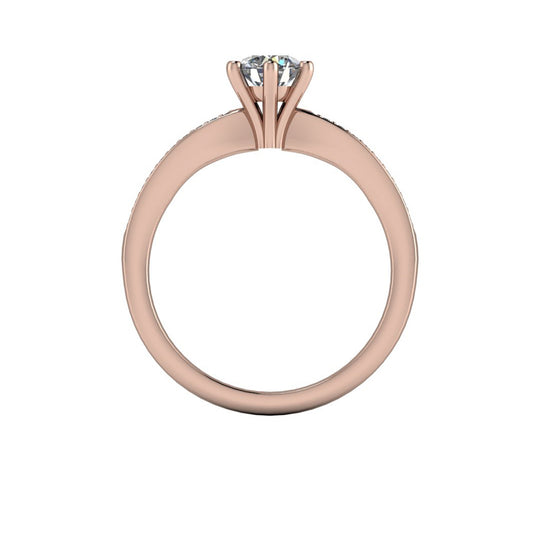 Zásnubní zlatý prsten s diamantem 