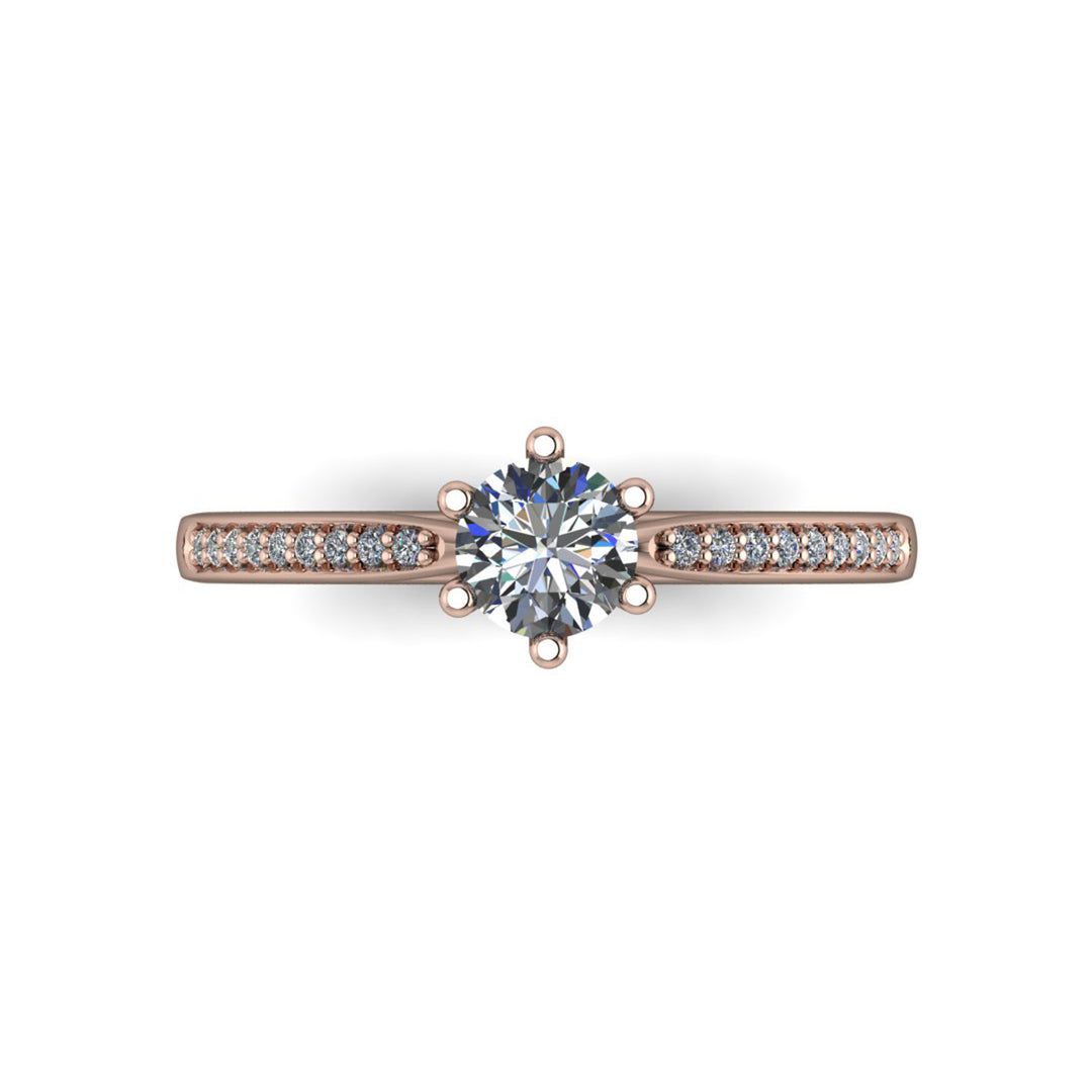 Zásnubní zlatý prsten s diamantem 