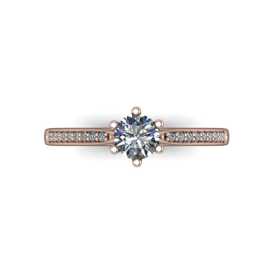 Zásnubní zlatý prsten s diamantem 