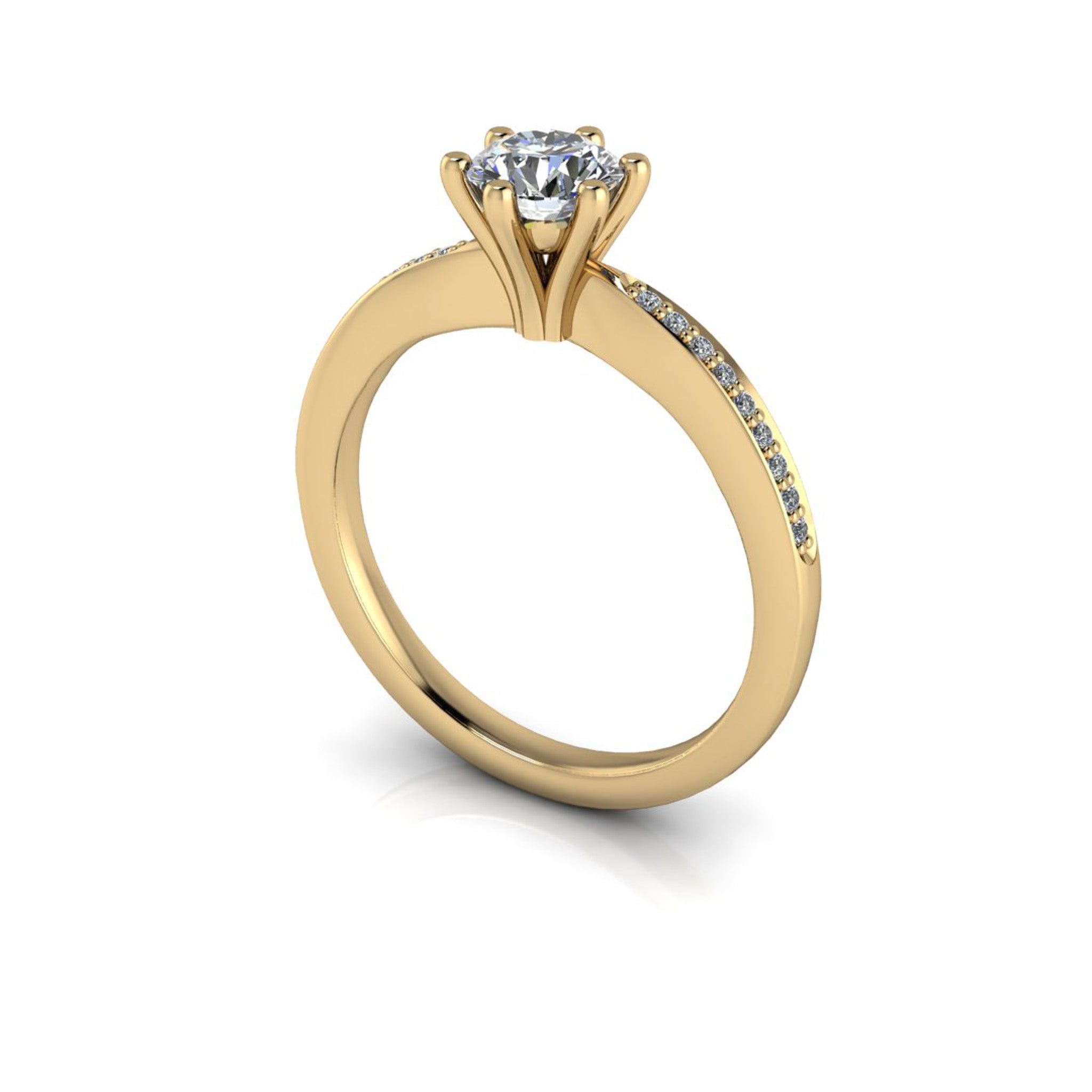 Zásnubní zlatý prsten s diamantem 