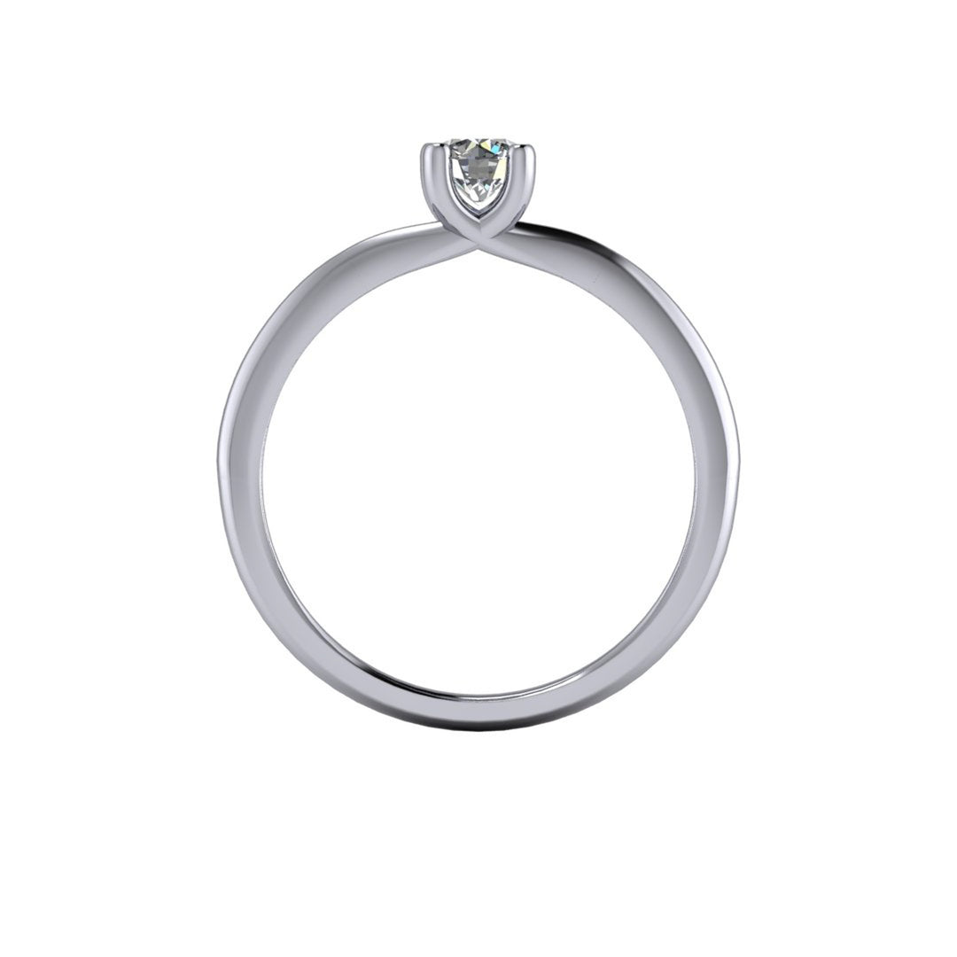 Zásnubní zlatý prsten s diamantem 