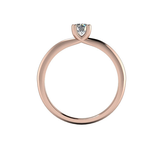 Zásnubní zlatý prsten s diamantem 
