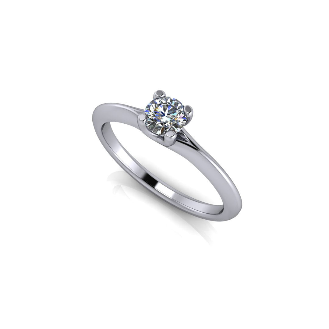 Zásnubní zlatý prsten s diamantem 