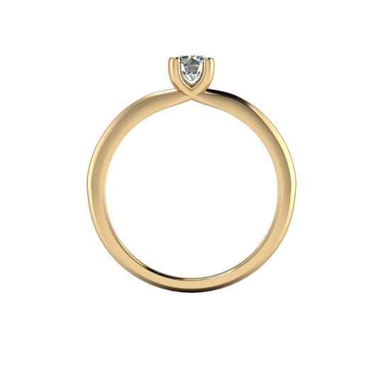 Zásnubní zlatý prsten s diamantem 