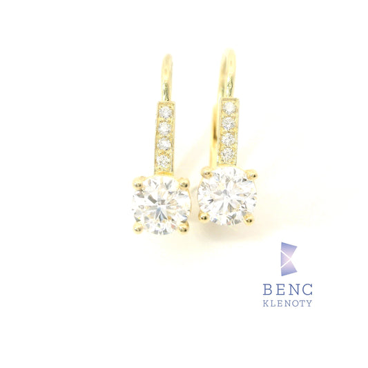Luxusní Diamantové Náušnice z 14K Zlata (1.0 ct)