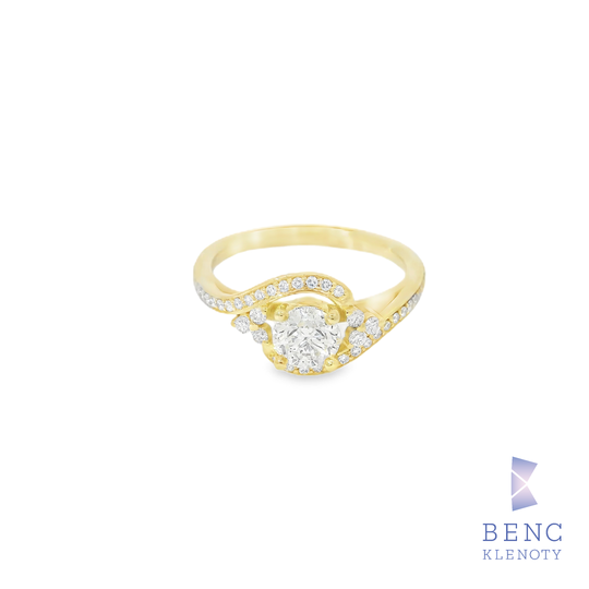 Zlatý prsten s diamantem