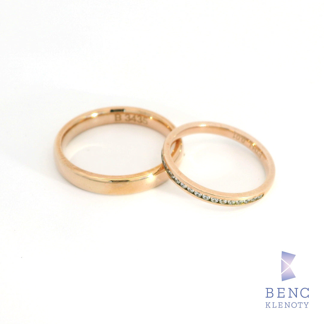 Zlatý snubní prsten - Nadčasová elegance pro ni i pro něj - B-3435