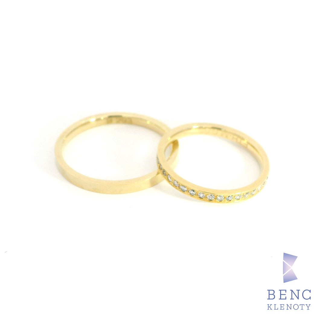 Zlatý snubní prsten - Nadčasová elegance pro ni i pro něj - B-293