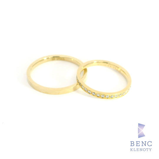 Zlatý snubní prsten - Nadčasová elegance pro ni i pro něj - B-293