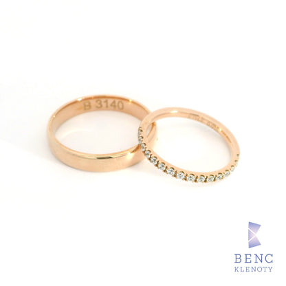 Gold wedding ring - Timeless elegance for her and him - B-3140