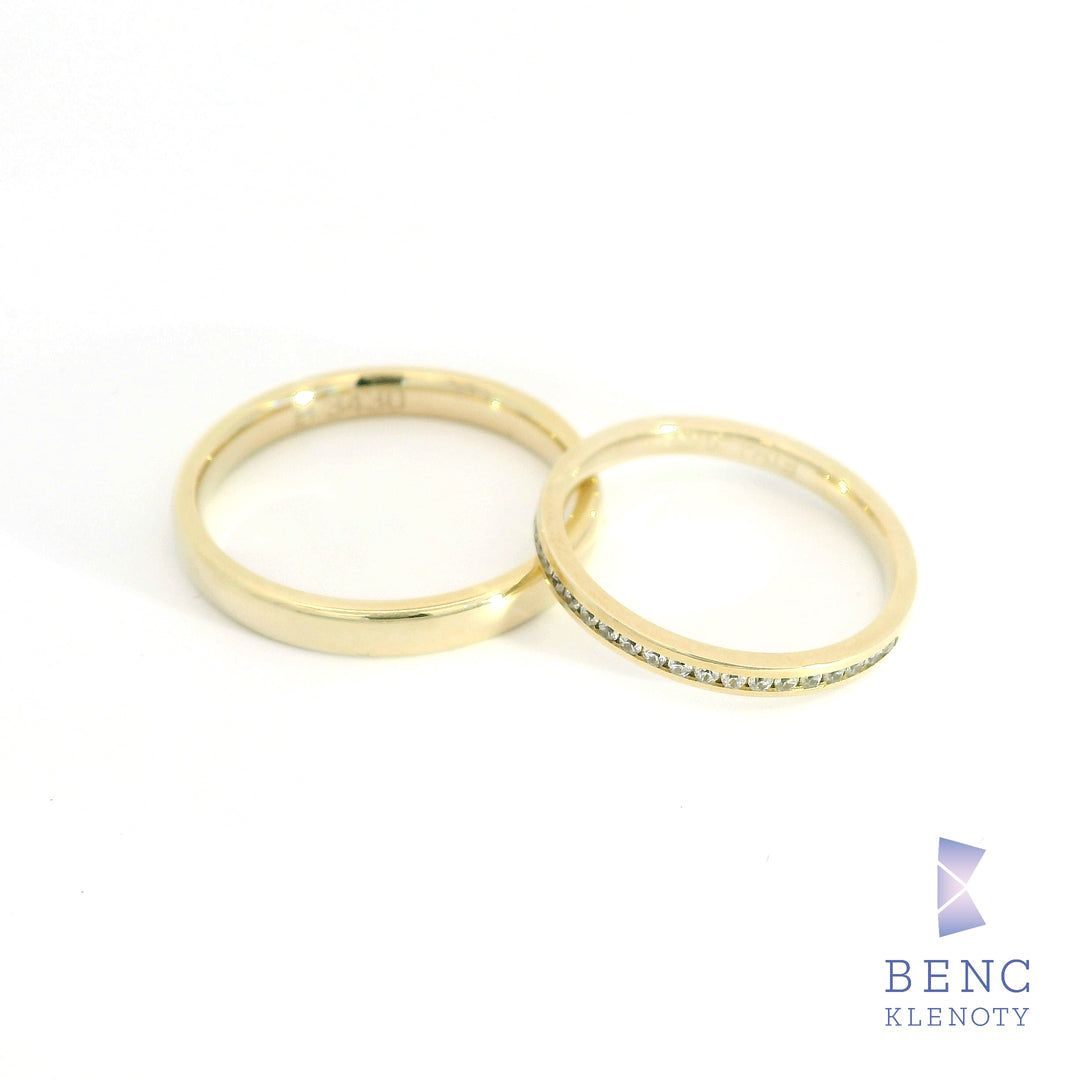 Zlatý snubní prsten - Nadčasová elegance pro ni i pro něj - B-3430