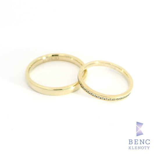 Zlatý snubní prsten - Nadčasová elegance pro ni i pro něj - B-3430