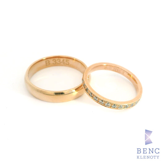 Zlatý snubní prsten - Nadčasová elegance pro ni i pro něj B-3345