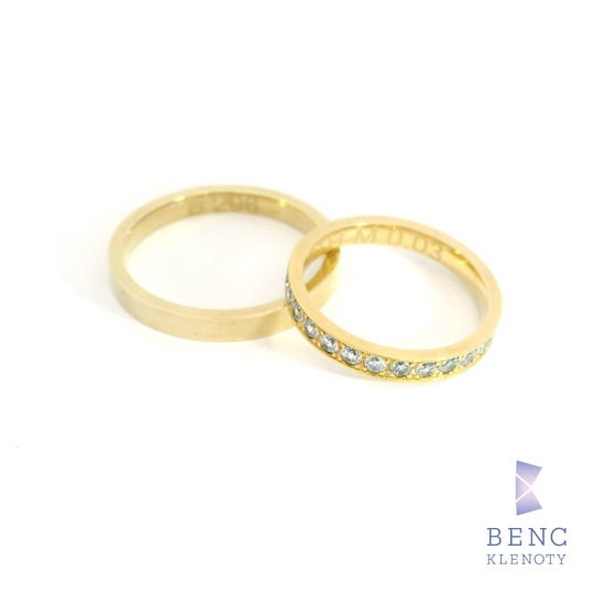 Zlatý snubní prsten - Nadčasová elegance pro ni i pro něj - B-296