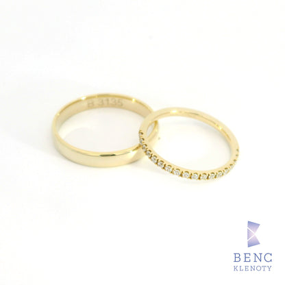 Gold wedding ring - Timeless elegance for her and him - B-3135