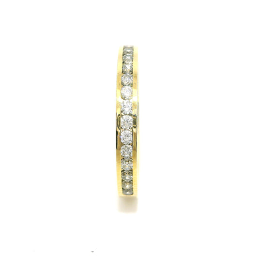 Women's wedding ring with stones ETH-K 0.02