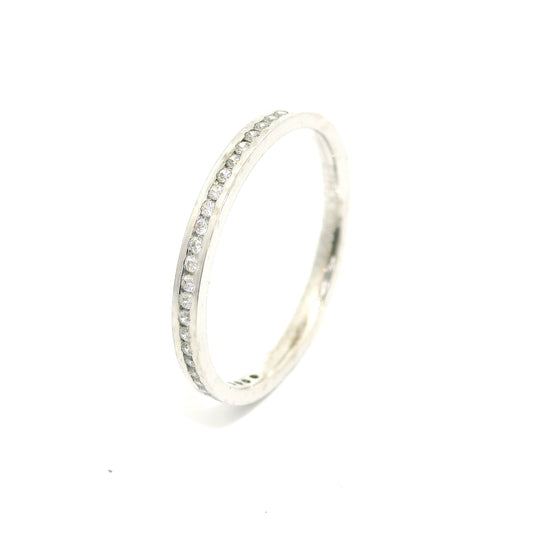 Women's wedding ring with stones ETH-K 0.005