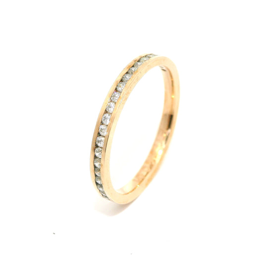 Women's wedding ring with stones ETH-K 0.01