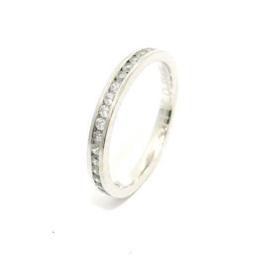Women's wedding ring with stones ETH-K 0.015