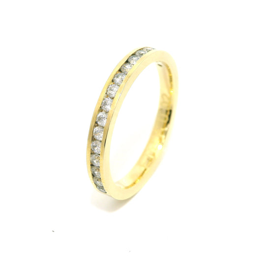 Women's wedding ring with stones ETH-K 0.02