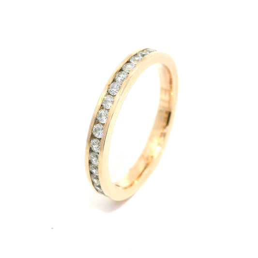 Women's wedding ring with stones ETH-K 0.03