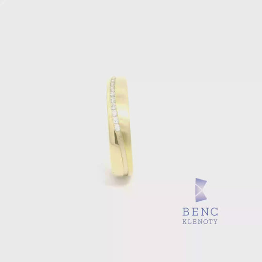 Dámský snubní prsten ze zlata 14K | Nadčasový design | L134
