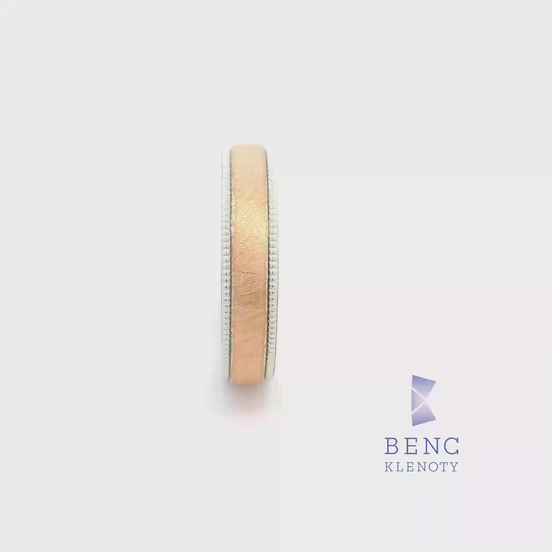 Pánský snubní prsten ze zlata 14K | Nadčasový design | A1058-P