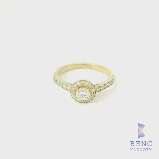 Zlatý prsten s diamantem