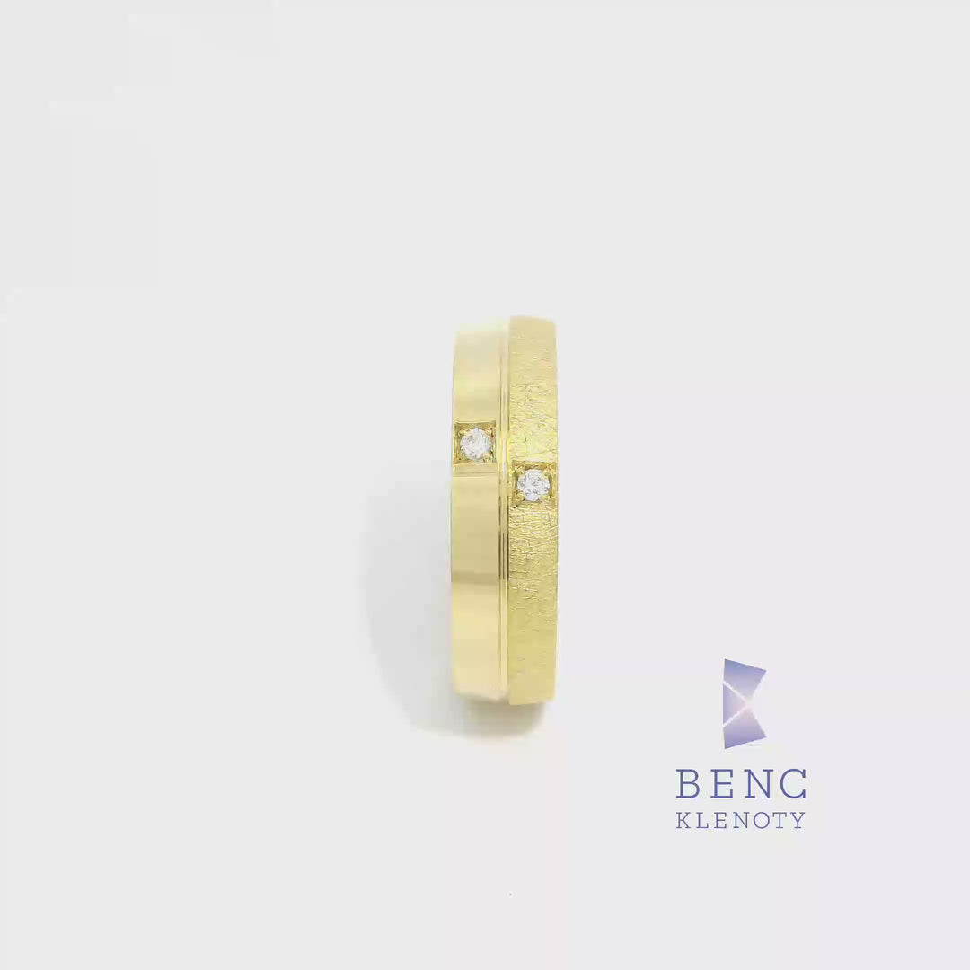 Dámský snubní prsten ze zlata 14K | Nadčasový design | A660
