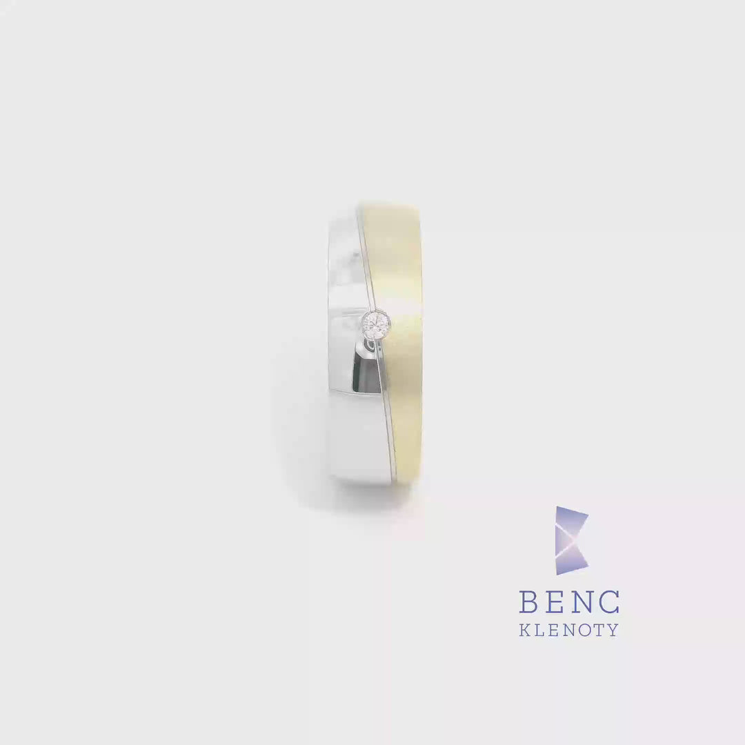 Dámský snubní prsten ze zlata 14K | Nadčasový design | L101