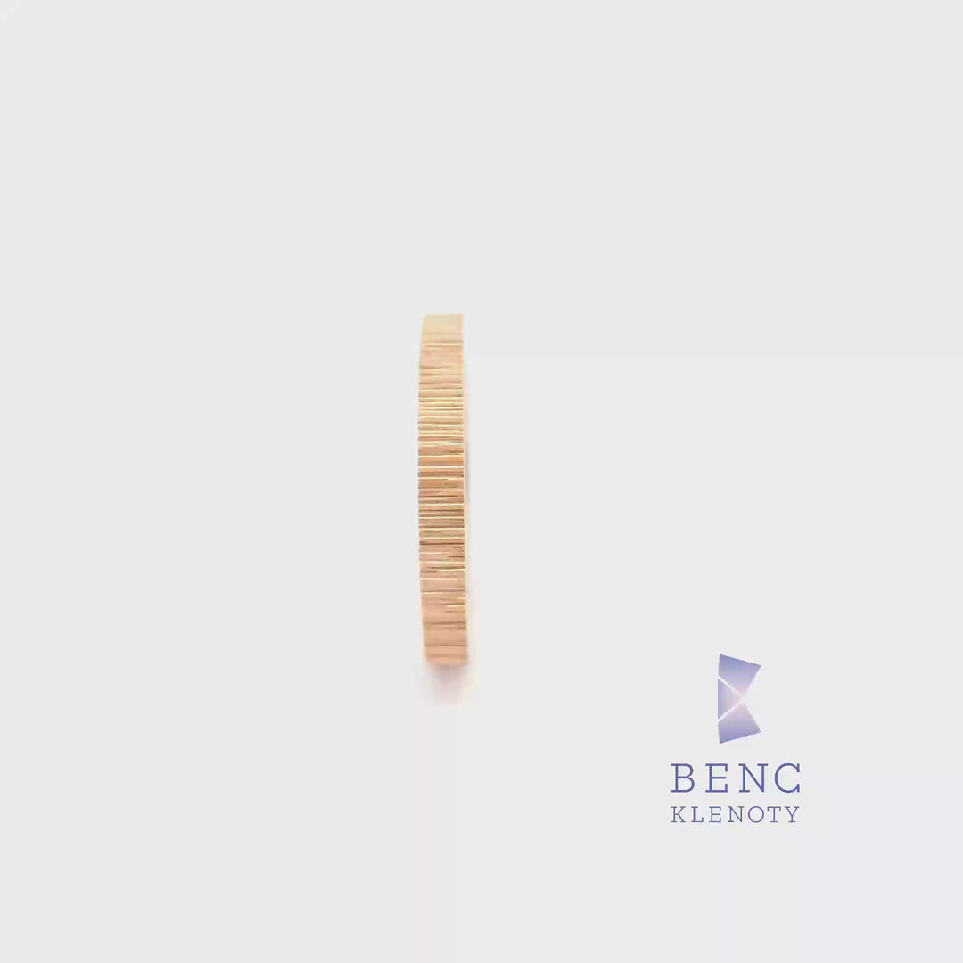 Dámský snubní prsten ze zlata 14K | Nadčasový design | R755