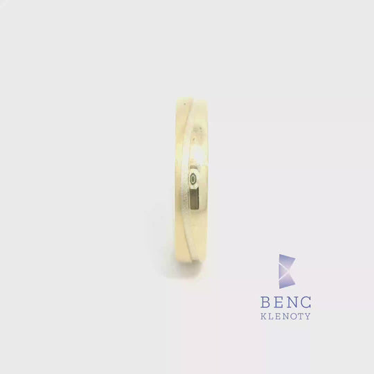 Pánský snubní prsten ze zlata 14K | Nadčasový design | L134-P