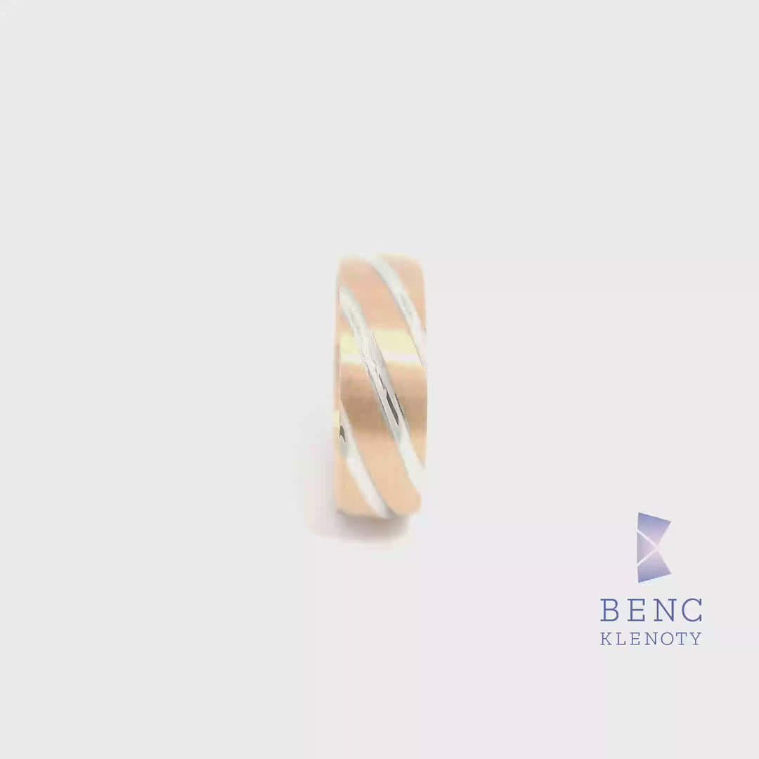 Dámský snubní prsten ze zlata 14K | Nadčasový design | A936