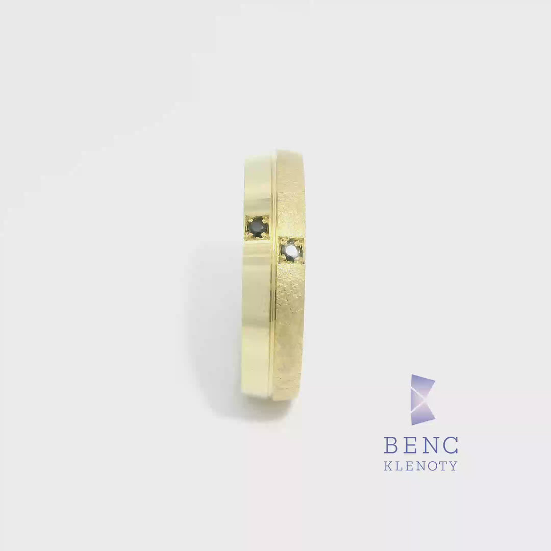 Pánský snubní prsten ze zlata 14K | Nadčasový design | A660-P