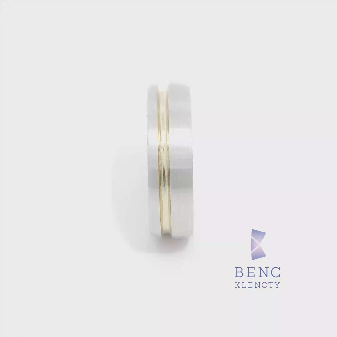 Pánský snubní prsten ze zlata 14K | Nadčasový design | P32-P