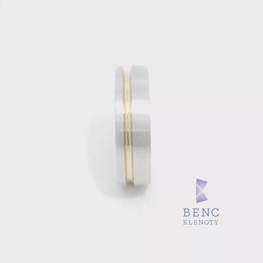 Pánský snubní prsten ze zlata 14K | Nadčasový design | P32-P