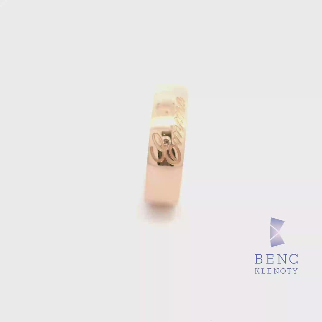 Pánský snubní prsten ze zlata 14K | Nadčasový design | R173-P