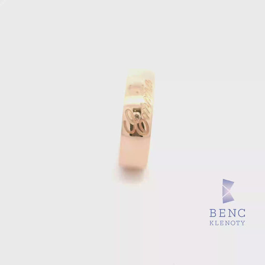 Pánský snubní prsten ze zlata 14K | Nadčasový design | R173-P