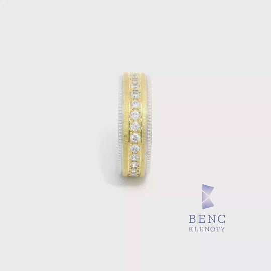 Dámský snubní prsten ze zlata 14K | Nadčasový design | A1059