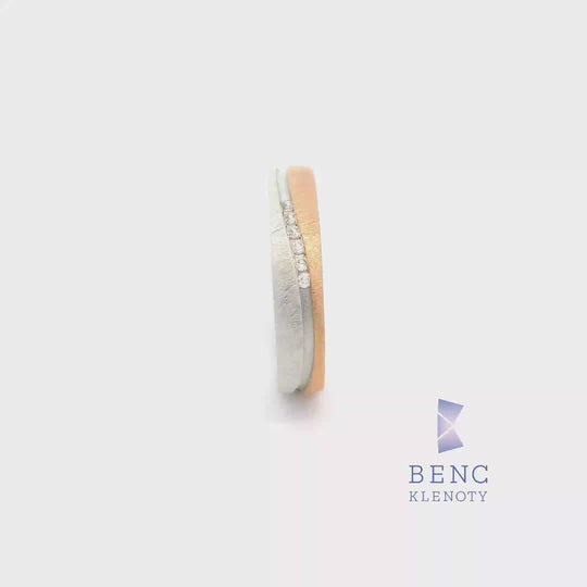 Dámský snubní prsten ze zlata 14K | Nadčasový design | L136