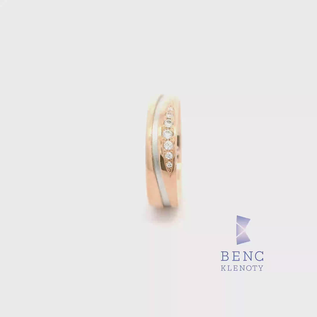 Dámský snubní prsten ze zlata 14K | Nadčasový design | B9