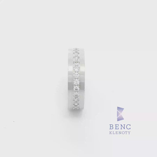 Dámský snubní prsten ze zlata 14K | Nadčasový design | A683