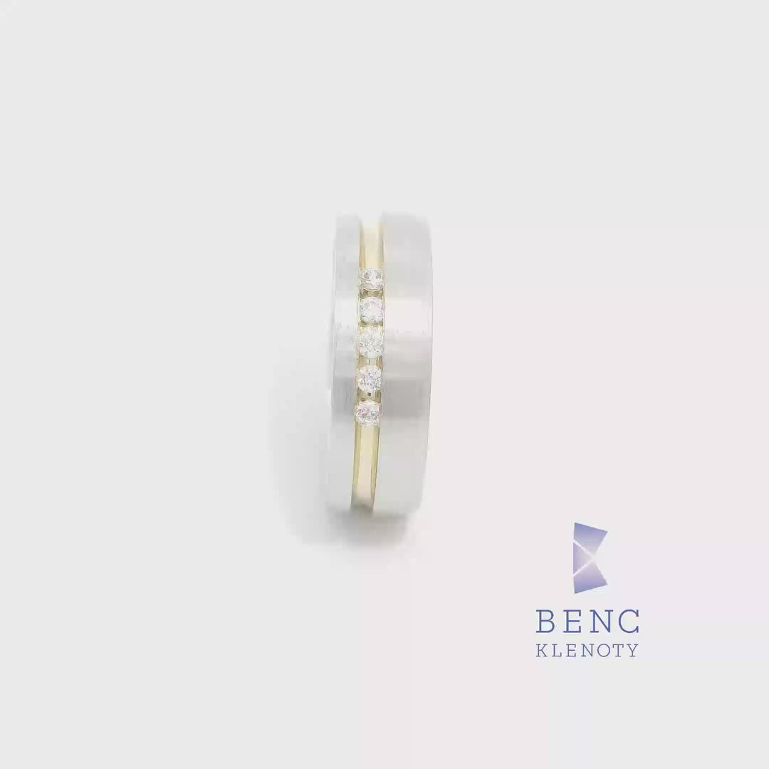 Dámský snubní prsten ze zlata 14K | Nadčasový design | P32
