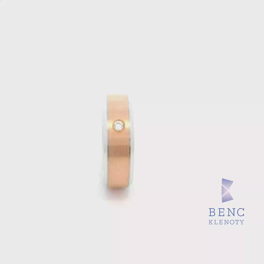 Dámský snubní prsten ze zlata 14K | Nadčasový design | A528