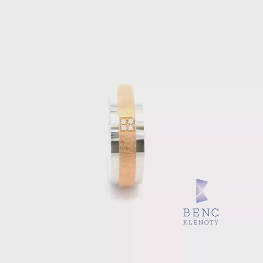 Dámský snubní prsten ze zlata 14K | Nadčasový design | A968