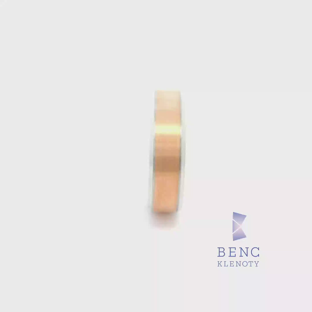 Pánský snubní prsten ze zlata 14K | Nadčasový design | A528-P