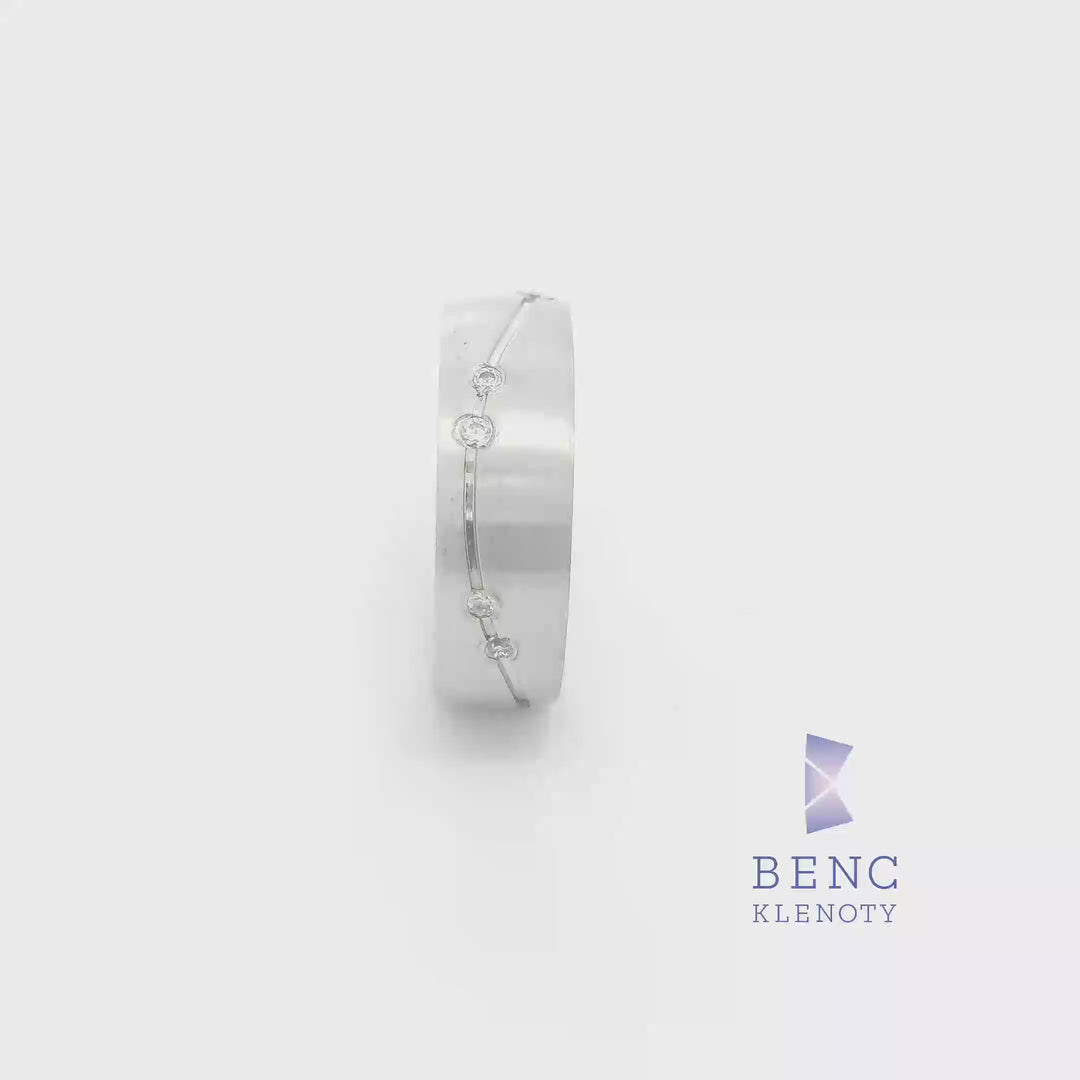 Dámský snubní prsten ze zlata 14K | Nadčasový design | R105