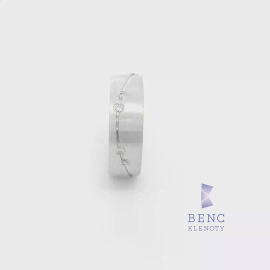 Dámský snubní prsten ze zlata 14K | Nadčasový design | R105